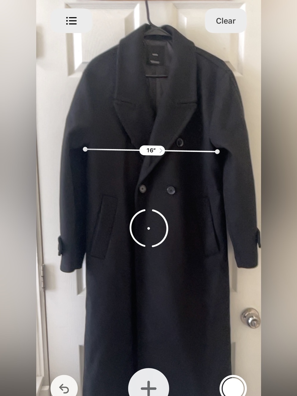 Women oversized Double-Breasted Black Overcoat